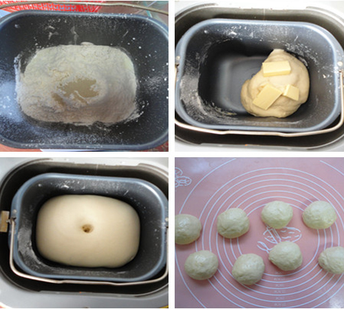 第2步香气扑鼻的火腿芝麻香葱面包的家常做法图片步骤