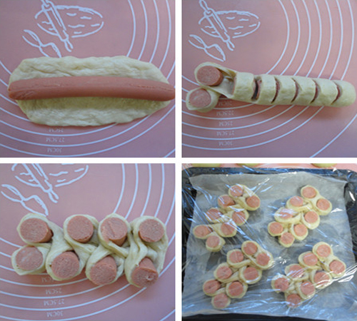 第3步香气扑鼻的火腿芝麻香葱面包的家常做法图片步骤