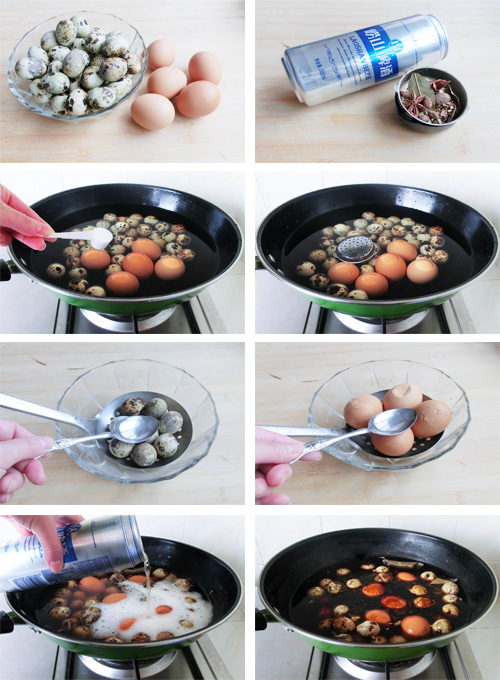 第2步五香啤酒卤蛋的家常做法图片步骤