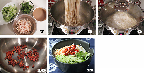 第3步麻酱鸡丝凉面的家常做法图片步骤