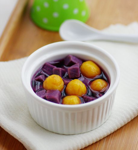 第5步麦香紫薯金瓜圆的家常做法图片步骤