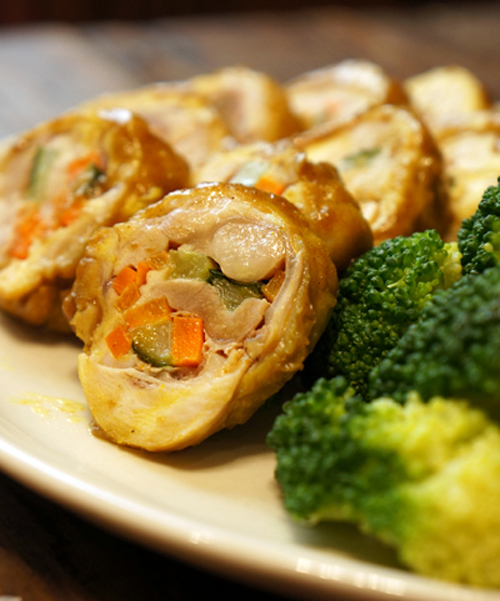 第3步味道淳香的咖喱鸡腿卷的家常做法图片步骤