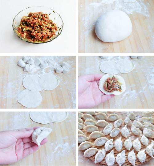 第3步清香滑嫩的茶叶饺子的家常做法图片步骤