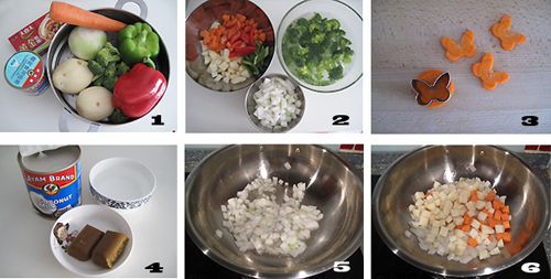 第2步椰香咖喱蔬菜烩饭的家常做法图片步骤