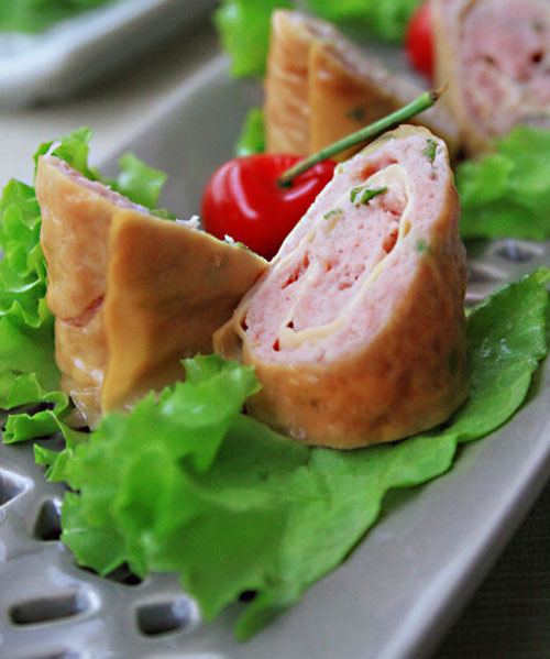 第7步蜜汁烟熏豆皮卷的家常做法图片步骤