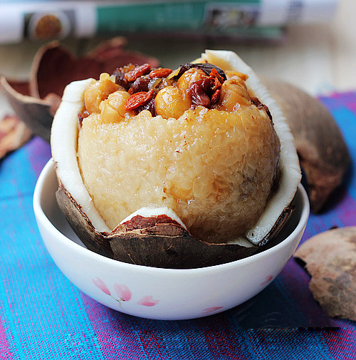 特色便当 椰子八宝饭的做法图解,如何做,椰子八宝饭怎么做好吃的做法