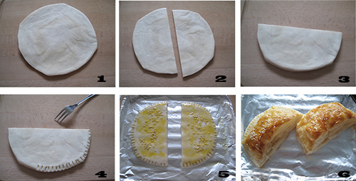 第2步鲜蔬北极虾口袋饼的家常做法图片步骤