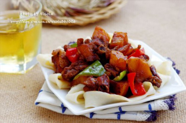 新疆大盘鸡+皮带面的做法_怎么做,新疆大盘鸡+皮带面如何做好吃详细步骤图解的做法