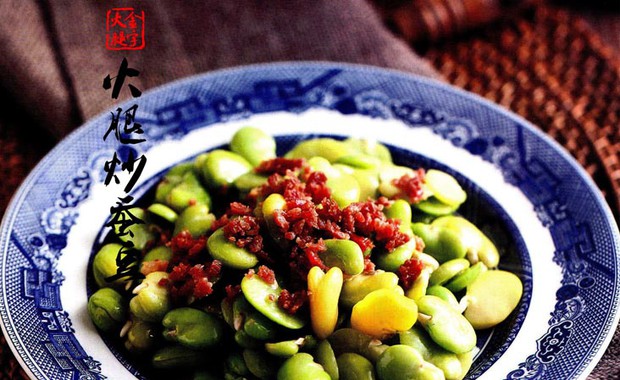 火腿炒蚕豆的做法 火腿炒蚕豆的做法