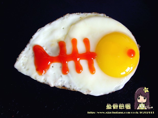 鱼骨煎蛋的做法,怎么做,鱼骨煎蛋如何做好吃详细步骤图解的做法