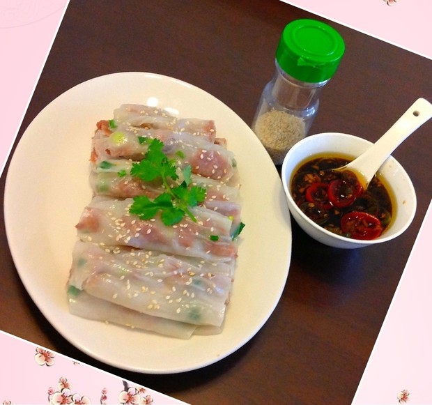 葱花牛肉肠粉的做法 葱花牛肉肠粉的做法