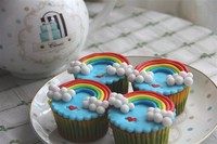 彩虹杯子蛋糕~第一个翻糖蛋糕~的做法图片步骤11