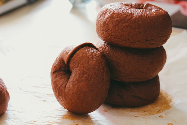 巧克力豆馅儿贝果的做法 巧克力豆馅儿贝果的做法