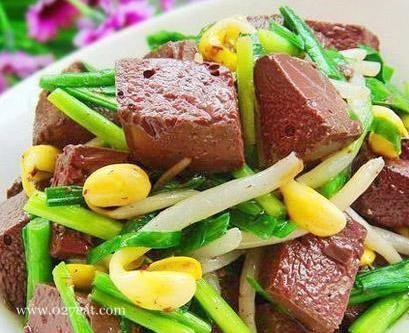 快手家常菜 韭菜炒鸭血的做法,如何做,韭菜炒鸭血怎么做好吃详细步骤图解的做法