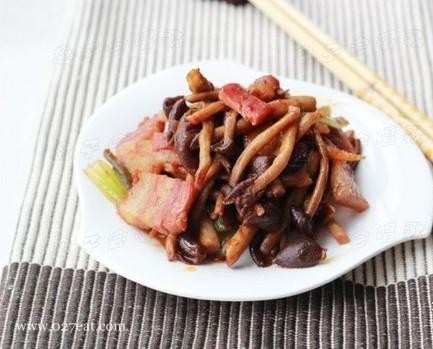 茶树菇炒咸肉的做法 茶树菇炒咸肉的做法