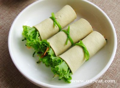 生菜豆皮卷的做法 生菜豆皮卷的做法