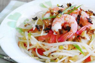 泰式青木瓜虾沙拉的做法 泰式青木瓜虾沙拉的做法