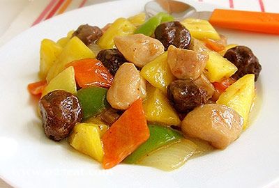 菠萝话梅鸡块的做法图片,如何做,菠萝话梅鸡块怎么做好吃详细步骤的做法