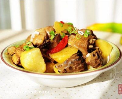 土豆花菇炖鸡块的做法图片,如何做,土豆花菇炖鸡块怎么做好吃详细步骤的做法