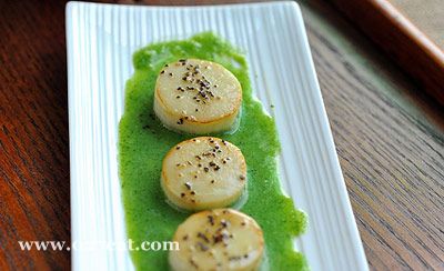 西兰花浓汁配香煎杏孢菇的做法图片,如何做,西兰花浓汁配香煎杏孢菇怎么做好吃详细步骤的做法