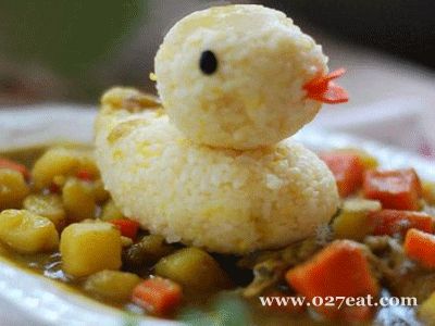 大黄鸭黄金咖喱饭的做法图片,如何做,大黄鸭黄金咖喱饭怎么做好吃详细步骤的做法