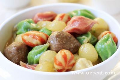 彩色丸子烧冬瓜球的做法 彩色丸子烧冬瓜球的做法