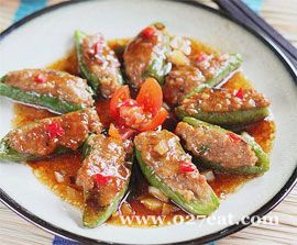 肉酿尖椒的做法图片,如何做,肉酿尖椒怎么做好吃详细步骤的做法