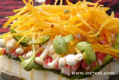 金针蟹柳豆腐舟的做法 金针蟹柳豆腐舟的做法