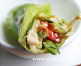 麻酱鸡丝卷的做法图片,如何做,麻酱鸡丝卷怎么做好吃详细步骤的做法